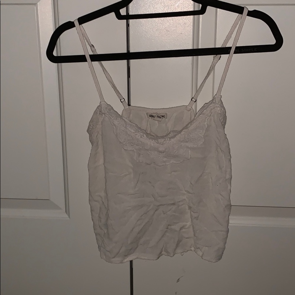 Women’s Medium Billabong cropped white tank top